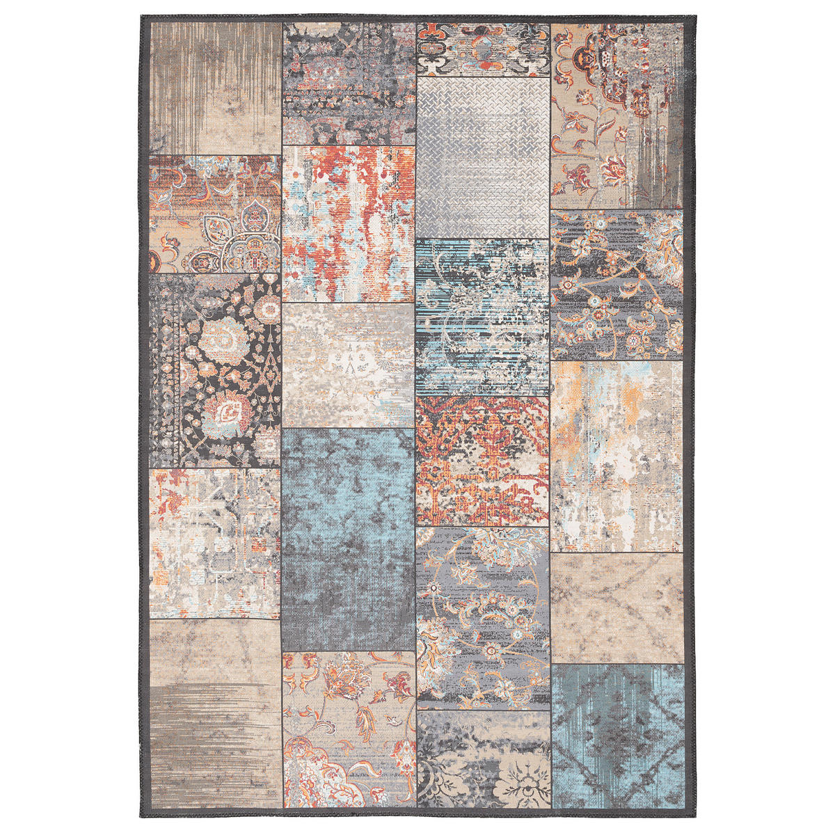 VINTAGE DESIGNERTEPPICH FINESSE BAROCK PATCHWORK - Multicolor, Textil (80/150cm) - Pergamon