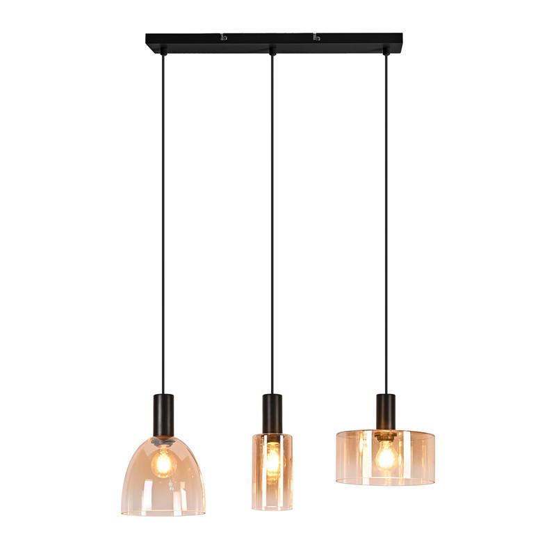 PENDELLEUCHTE 25/62.5/180.5cm - Schwarz, Metall (62.5/25/180.5cm) - Nettlife