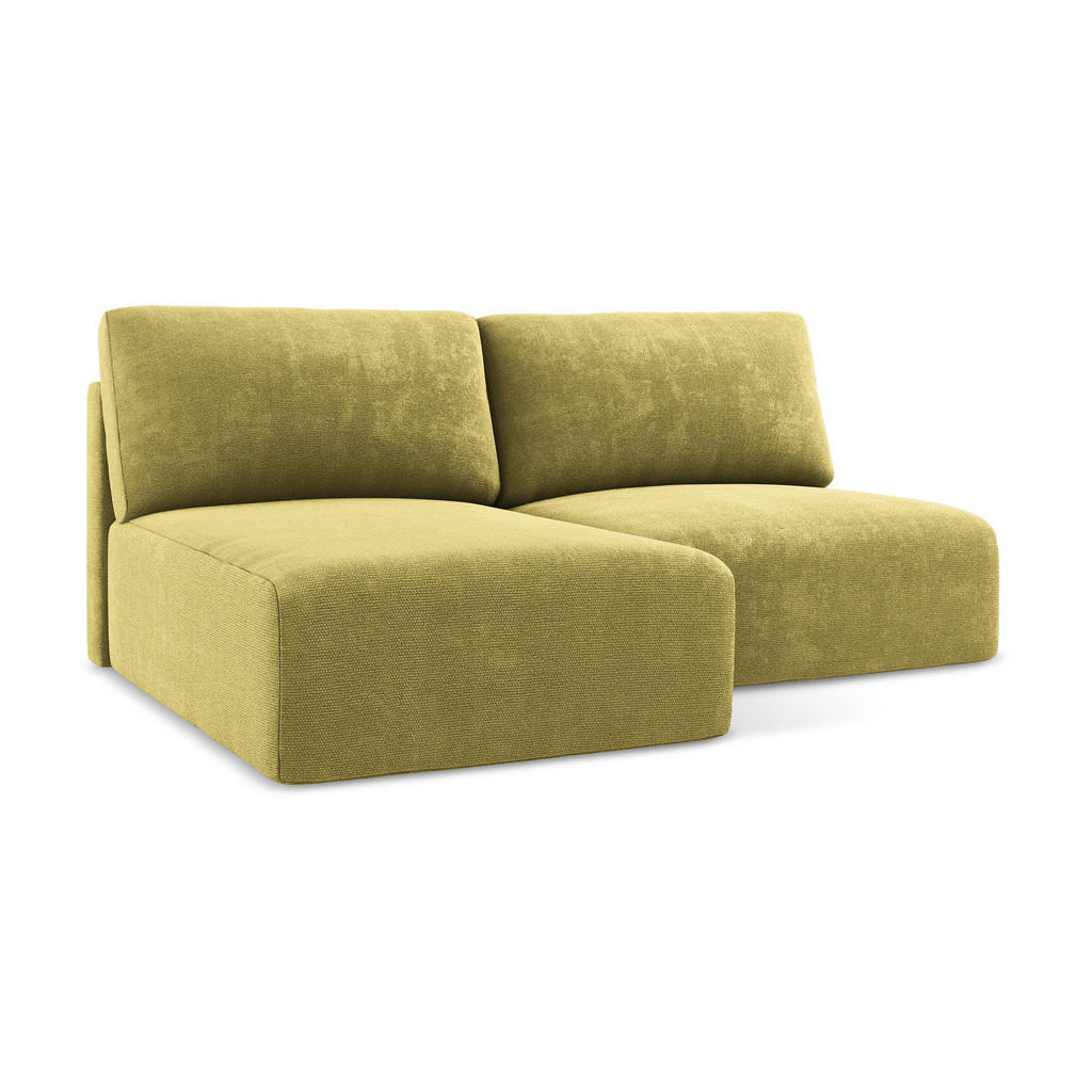 Thumbnail - Makamii Ecksofa, Limette, Textil, 3-Sitzer, Füllung: Schaumstoff, L-Form, Ottomane links, 210x149 cm, Made in EU, Wohnzi...
