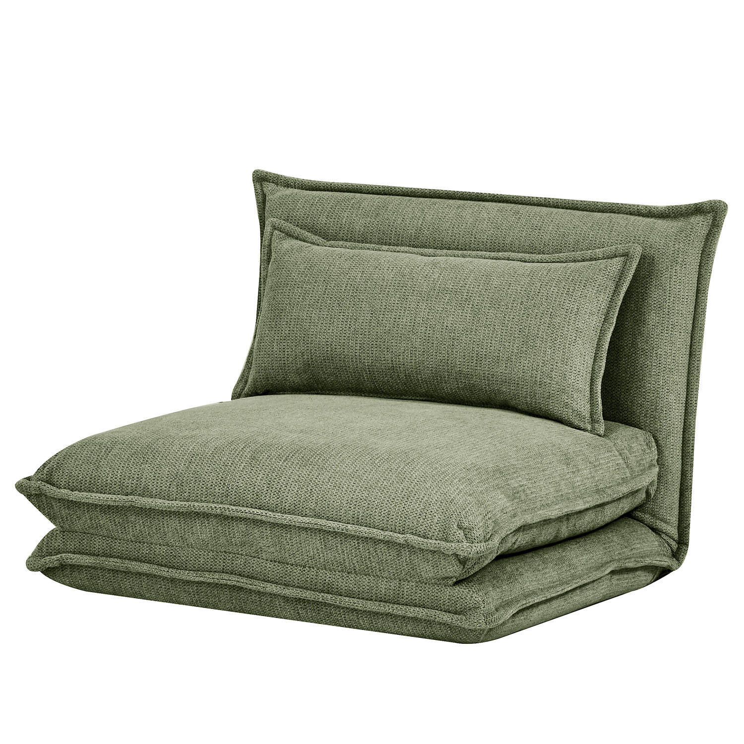 SCHLAFSESSEL - Grün, Textil/Metall (79/59/77cm) - home24