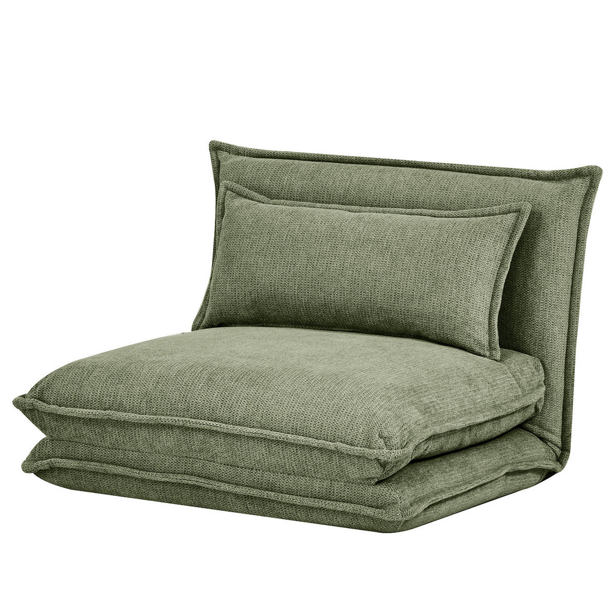 SCHLAFSESSEL - Grün, Textil/Metall (79/59/77cm) - home24