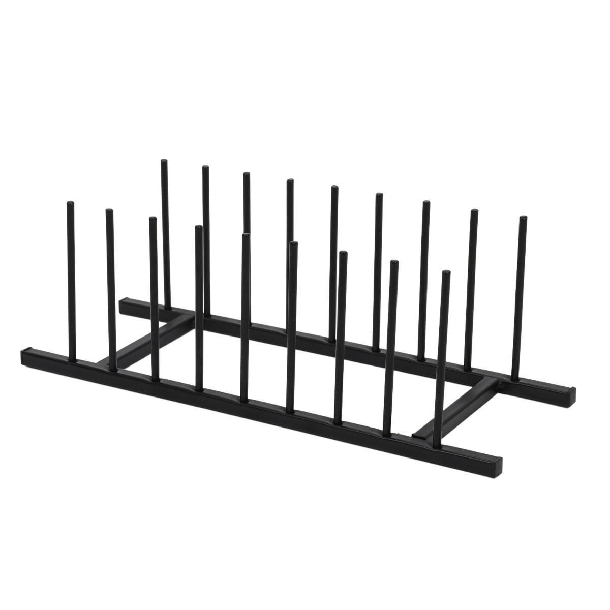 TELLERSTÄNDER für 8 Teller 34,5/12,5/12 cm - Schwarz, Metall (12.5/12/34.5cm) - Home Styling Collection