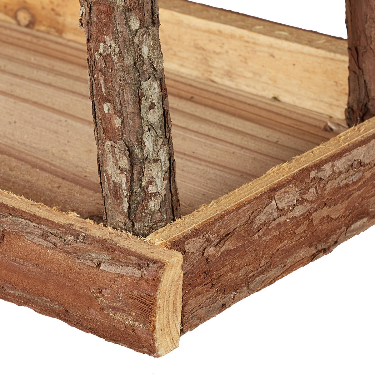 VOGELFUTTERHAUS - Braun, Naturmaterialien/Holz (21/19/32cm) - Relaxdays