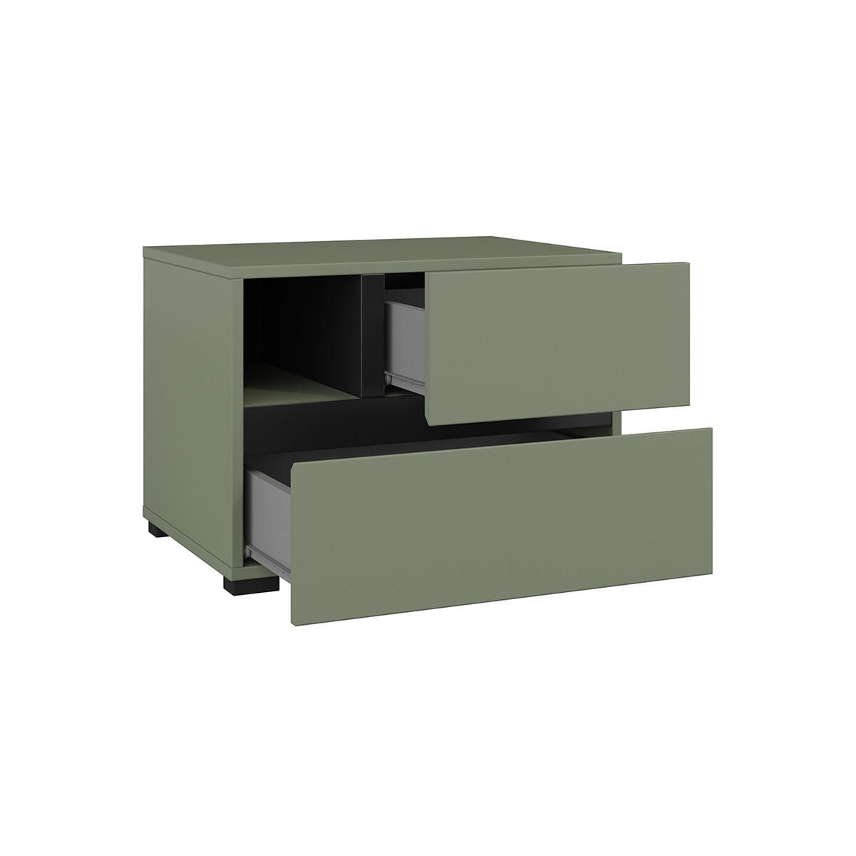 NOČNÍ STOLEK Lilia Zelená - zelená barva, kompozitní dřevo (55/40/40cm) - Petits-meubles