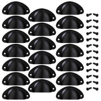 MÖBELGRIFF Schwarz 20er-Set - Schwarz, Metall (0.35/3/0.81cm)
