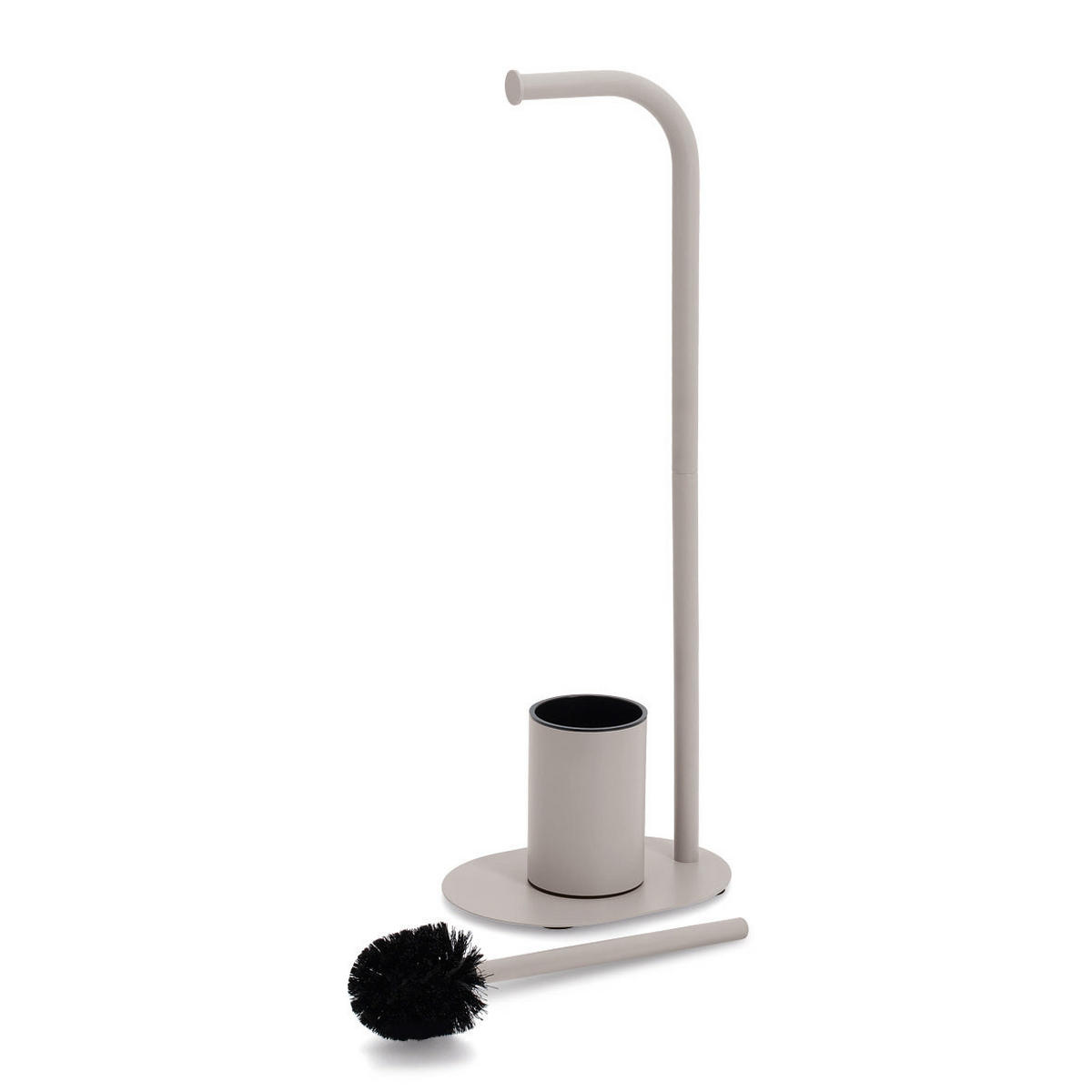 WC-GARNITUR und Toilettenpapierhalter) 23/17/63 cm - Beige, Metall (17/63/23cm) - ZELLER