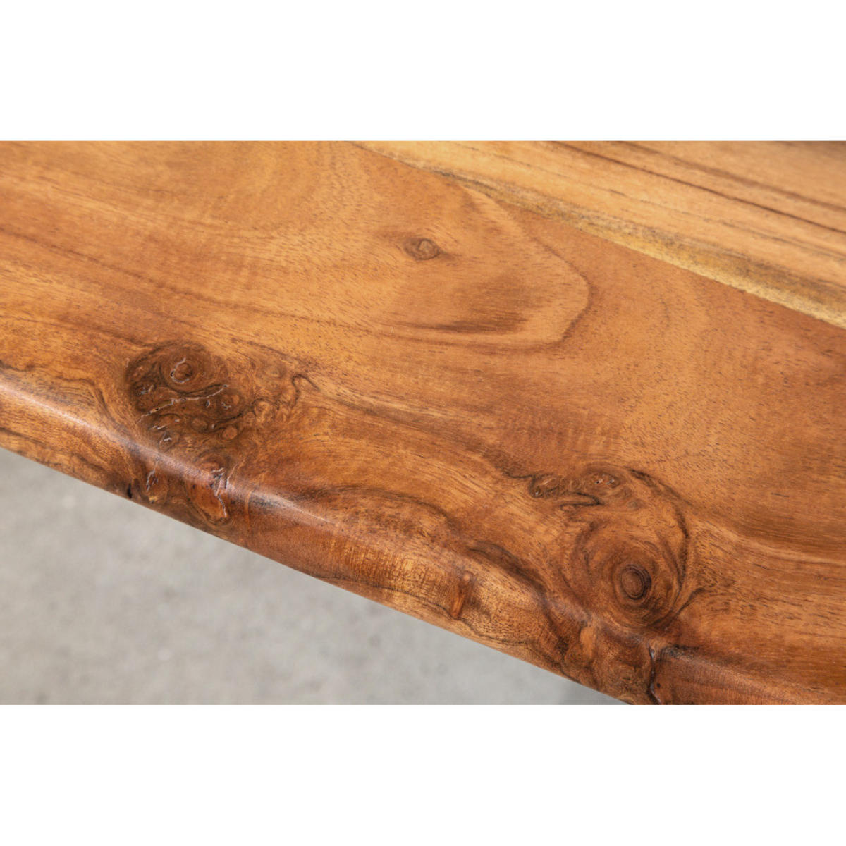 COUCHTISCH MAMMUT Akazie Natur, Schwarz 120 cm - Braun, Holz (60/120/45cm) - riess-ambiente