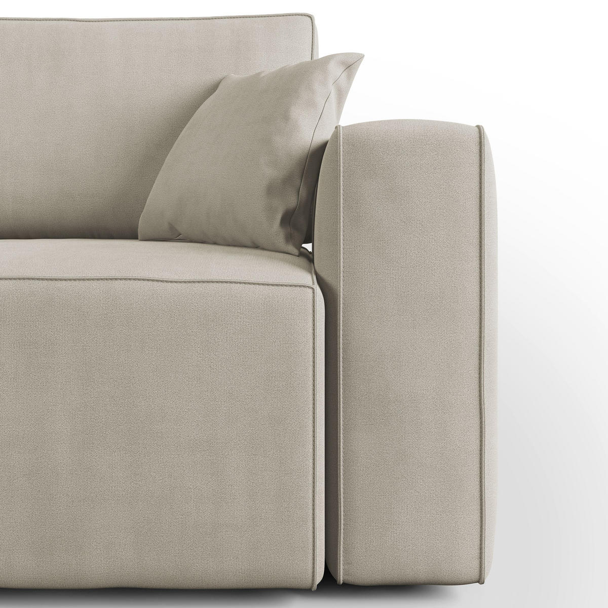 LINEARSOFA Morfeo - Creme, Textil (180/86/99cm) - Divani.store