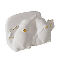 SERVIETTENHALTER Keramik Maddy - Weiß, Stein (13/8/6cm) - Boltze Home