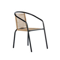 STUHL FÜR DRAUSSEN Sakda Schwarz 52 cm x 74 cm - Schwarz, Metall (52/74/66cm) - Klast Home