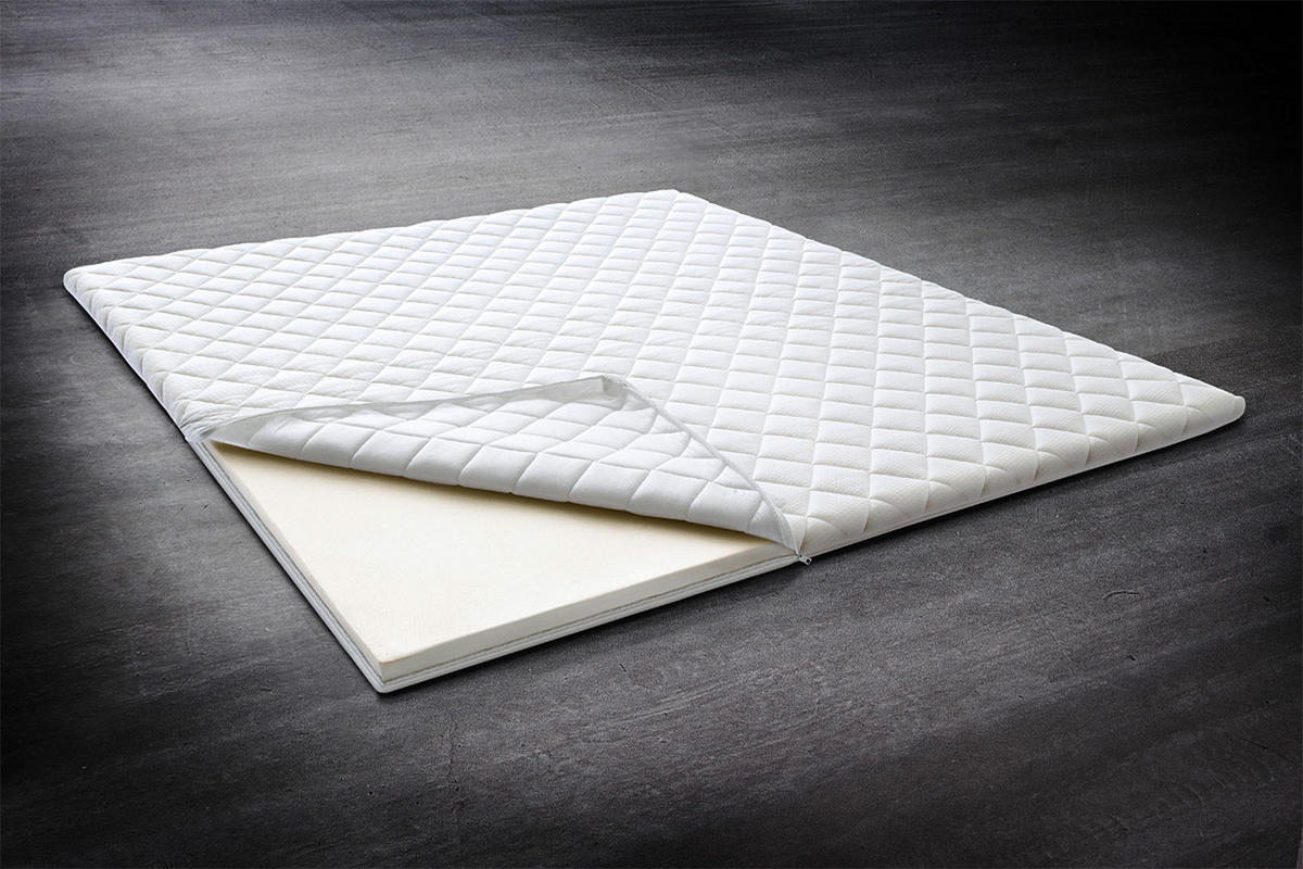 TOPPER KALTSCHAUM SOLO Weiß - Weiß, Textil (180/200cm) - KAWOLA