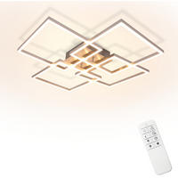 LED-DECKENLEUCHTE Morgengrim 72.4/7.3/72.4 cm - Silberfarben, Metall (72.4/72.4/7.3cm) - ZMH