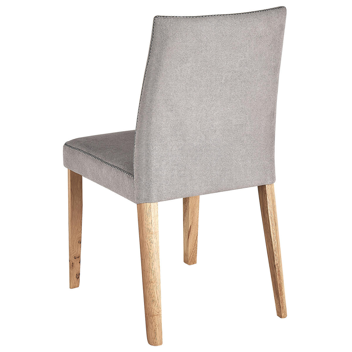 ESSZIMMERSTUHL 2er-Set Polsterbezug Grau Phola - Grau, Holz/Textil (46/87/55cm) - Beliani