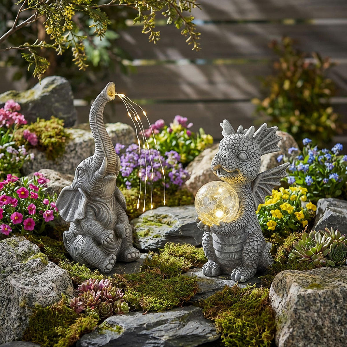 LED AUSSENLEUCHTE Grau Kunststoff 2er Set - Grau, Glas (19/13.5/27.5cm) - Globo Lighting