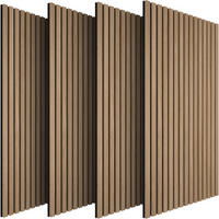 AKUSTIKPANEELE 4er Set Sonic Wall,je 60 x 120 x 2,1 cm, Größe flexibel anpassbar,Eiche hell - Eichefarben, Holz (60/120/120cm) - tectake