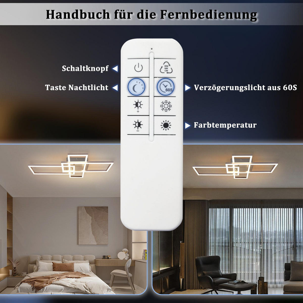 LED-DECKENLEUCHTE Mapp 64.5/35/9.5 cm - Silberfarben, Metall (35/64.5/9.5cm) - Nettlife