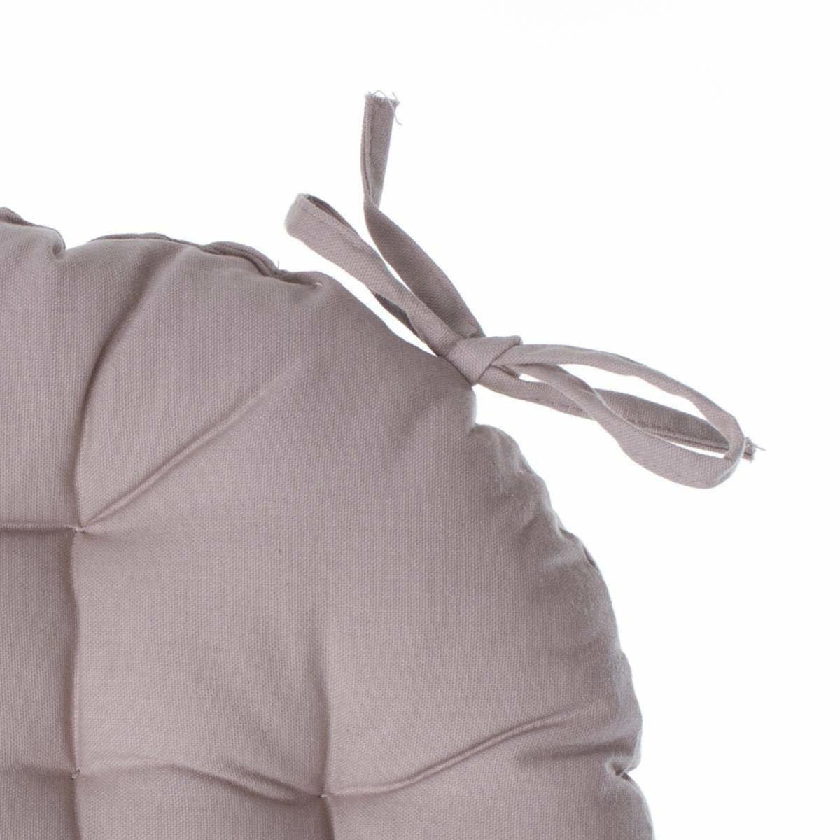 STUHLKISSEN rund beige - Beige, Naturmaterialien (38cm) - Atmosphera Createur d´interieur