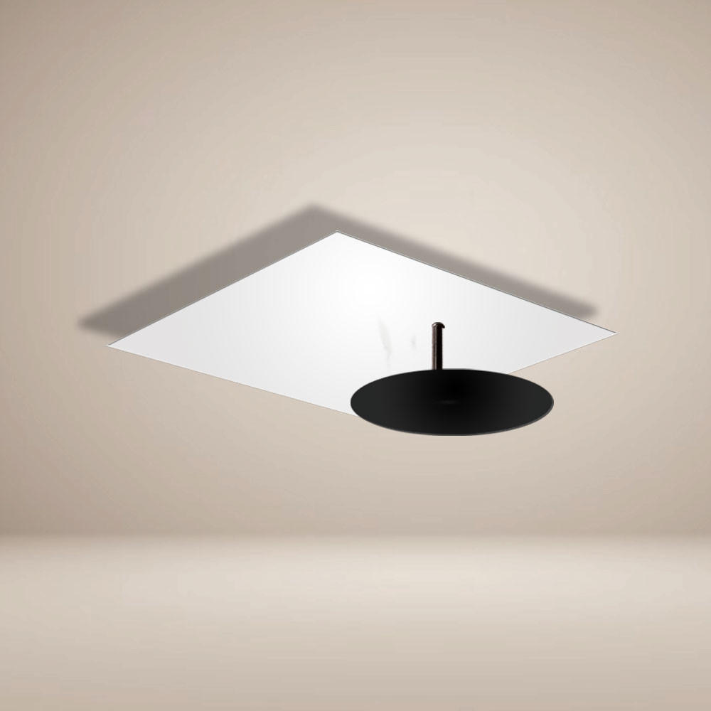 LED-WAND-/DECKENLAMPE Plate Weiß 45x45cm - Weiß, Metall (45/45/10cm) - s.luce