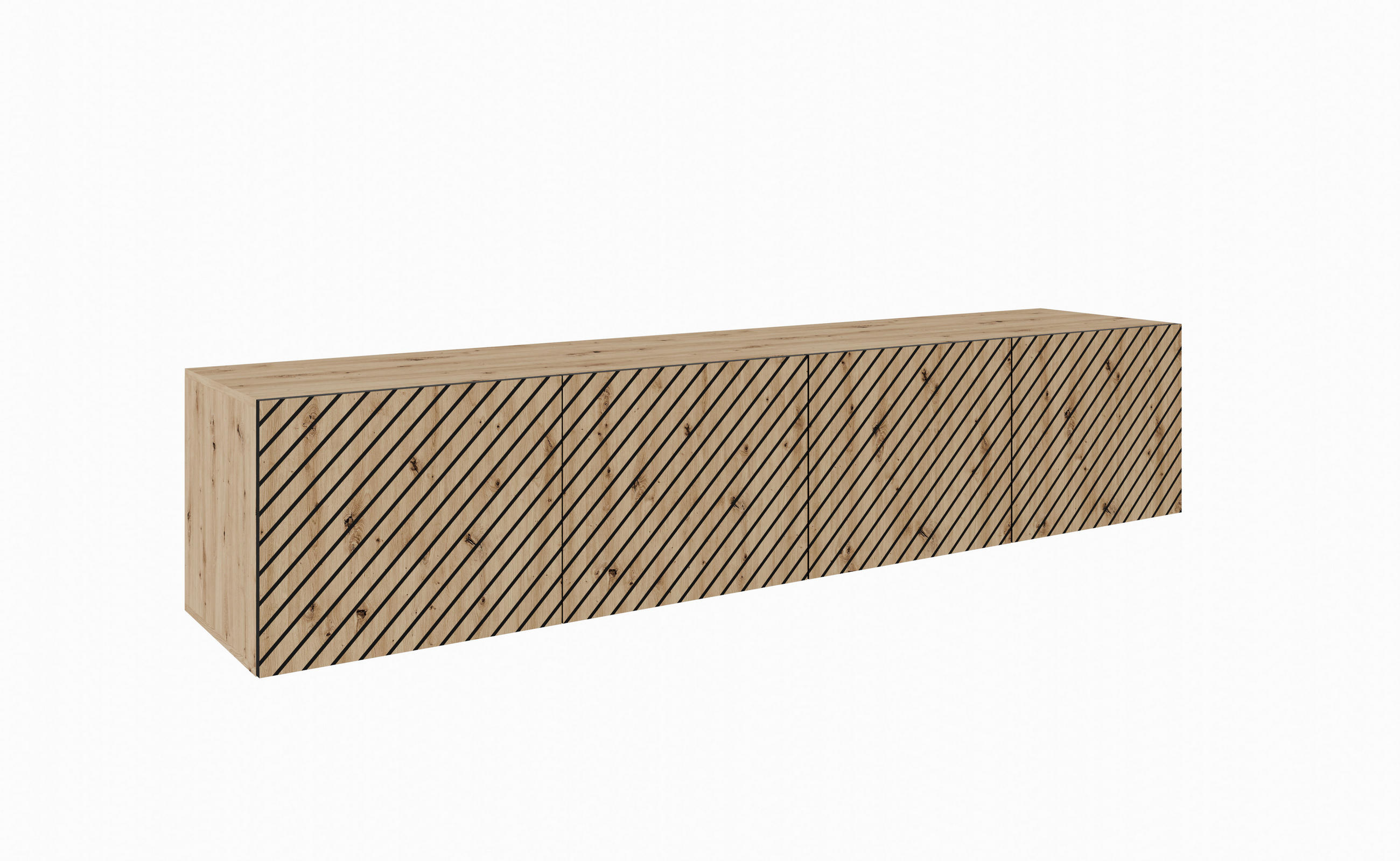 Meblini Tv-Schrank Eiche Artisan 200x41x40 cm