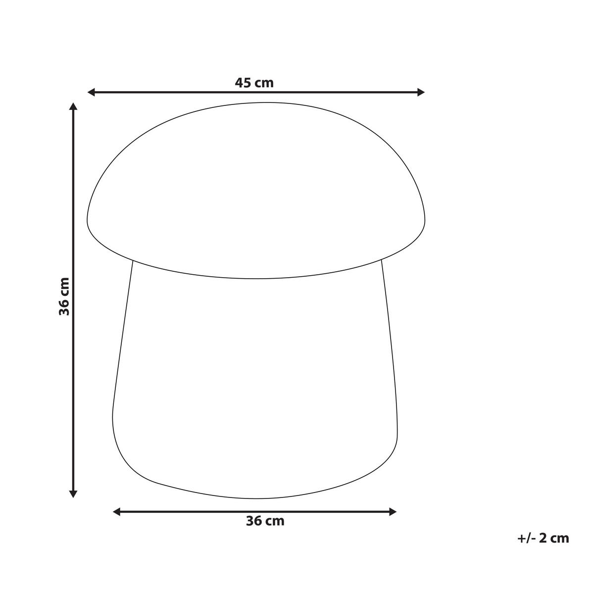 POUF Beige Eufaula - Beige, Textil (45/36/45cm) - Beliani