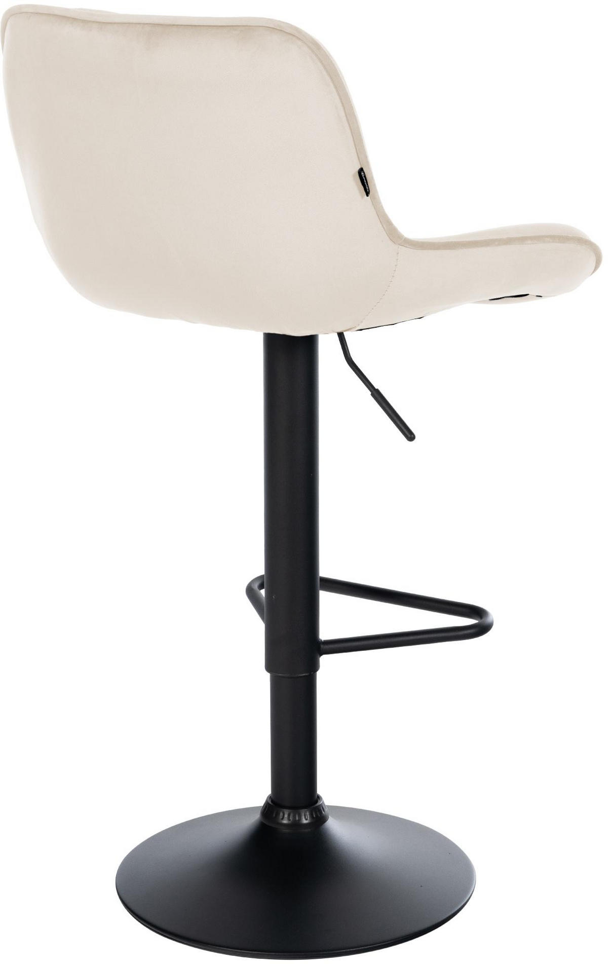 BARHOCKER Samt Creme - Creme/Schwarz, Textil/Metall (50/84/52cm) - CLP