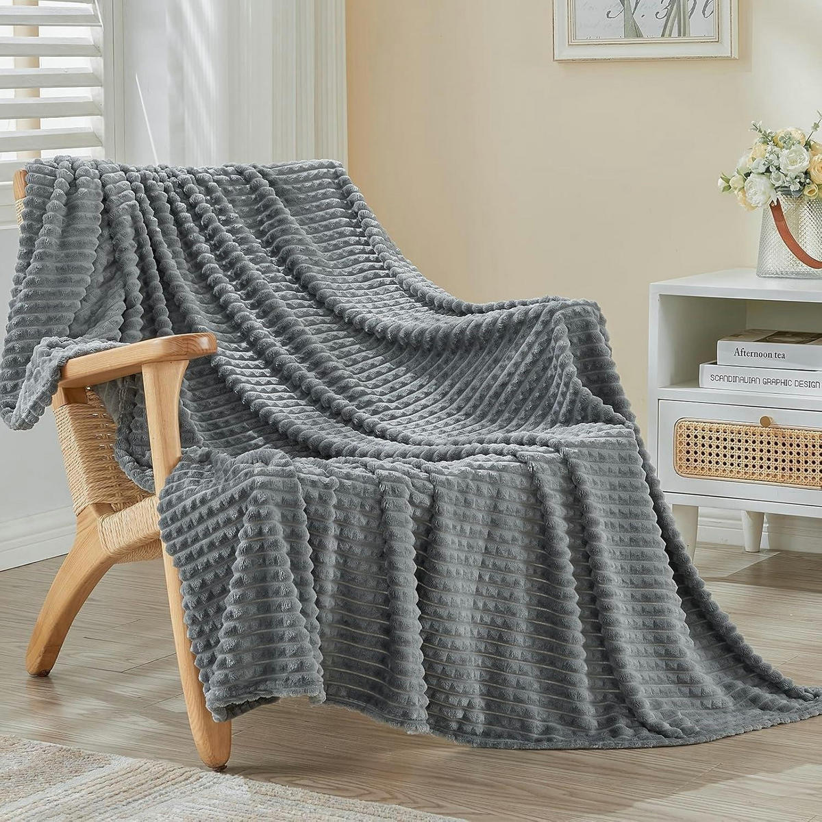KUSCHELDECKE 150 x 200 cm Dunkelgrau - Grau, Textil (150/200cm)