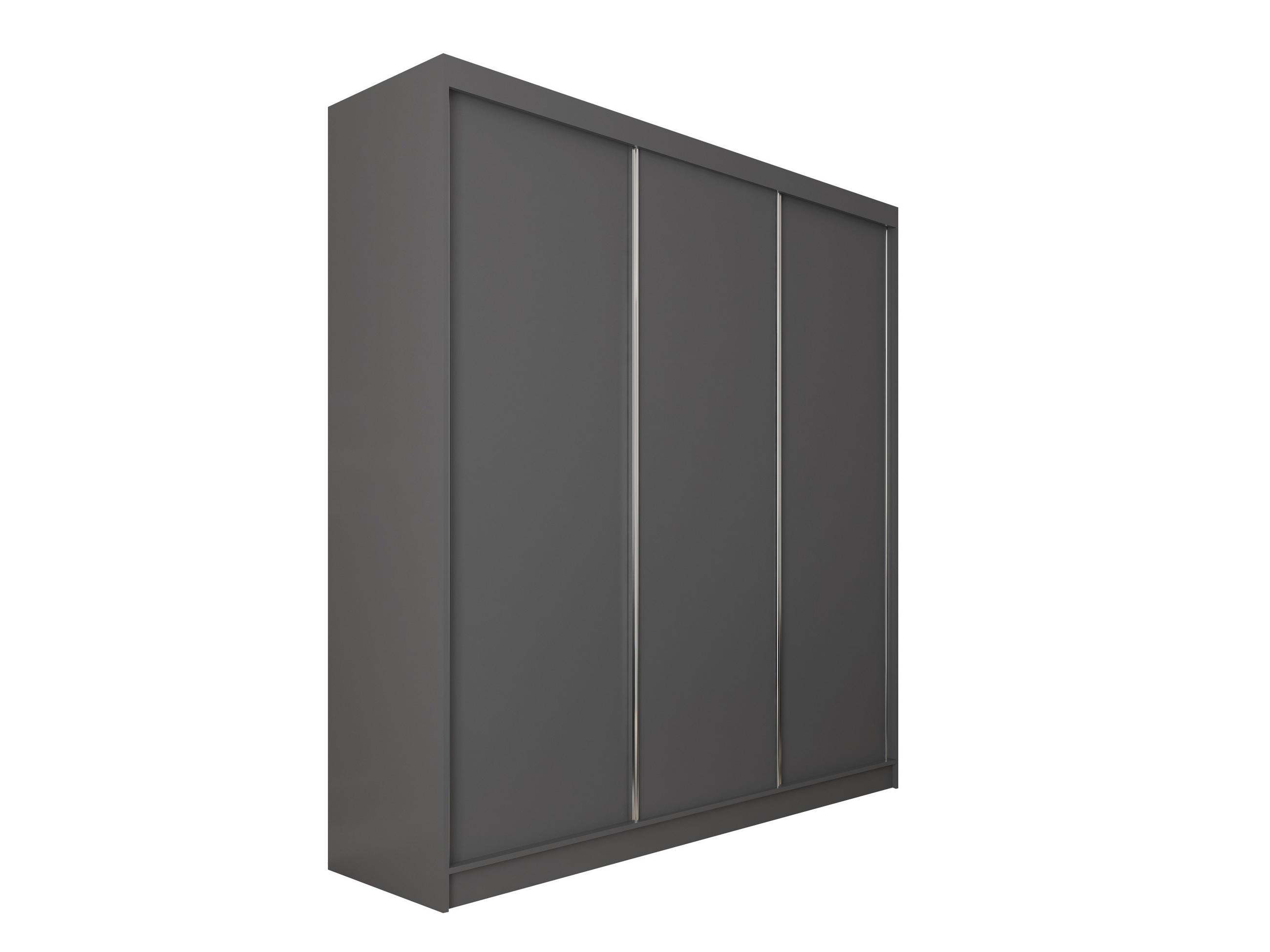 SCHWEBETÜRENSCHRANK SOFIA 180/216/61 cm 3-türig Grau - Grau, Holzwerkstoff (180/216/61cm) - MASSENO