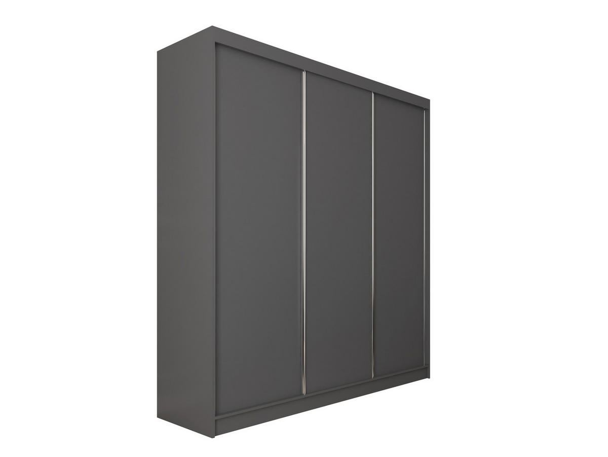SCHWEBETÜRENSCHRANK SOFIA 180/216/61 cm 3-türig Grau - Grau, Holzwerkstoff (180/216/61cm) - MASSENO
