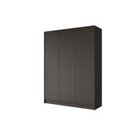 KLEIDERSCHRANK - GALA - 150 - Schwarz - Schwarz, Holzwerkstoff (150/200/51cm) - ALTDECOR