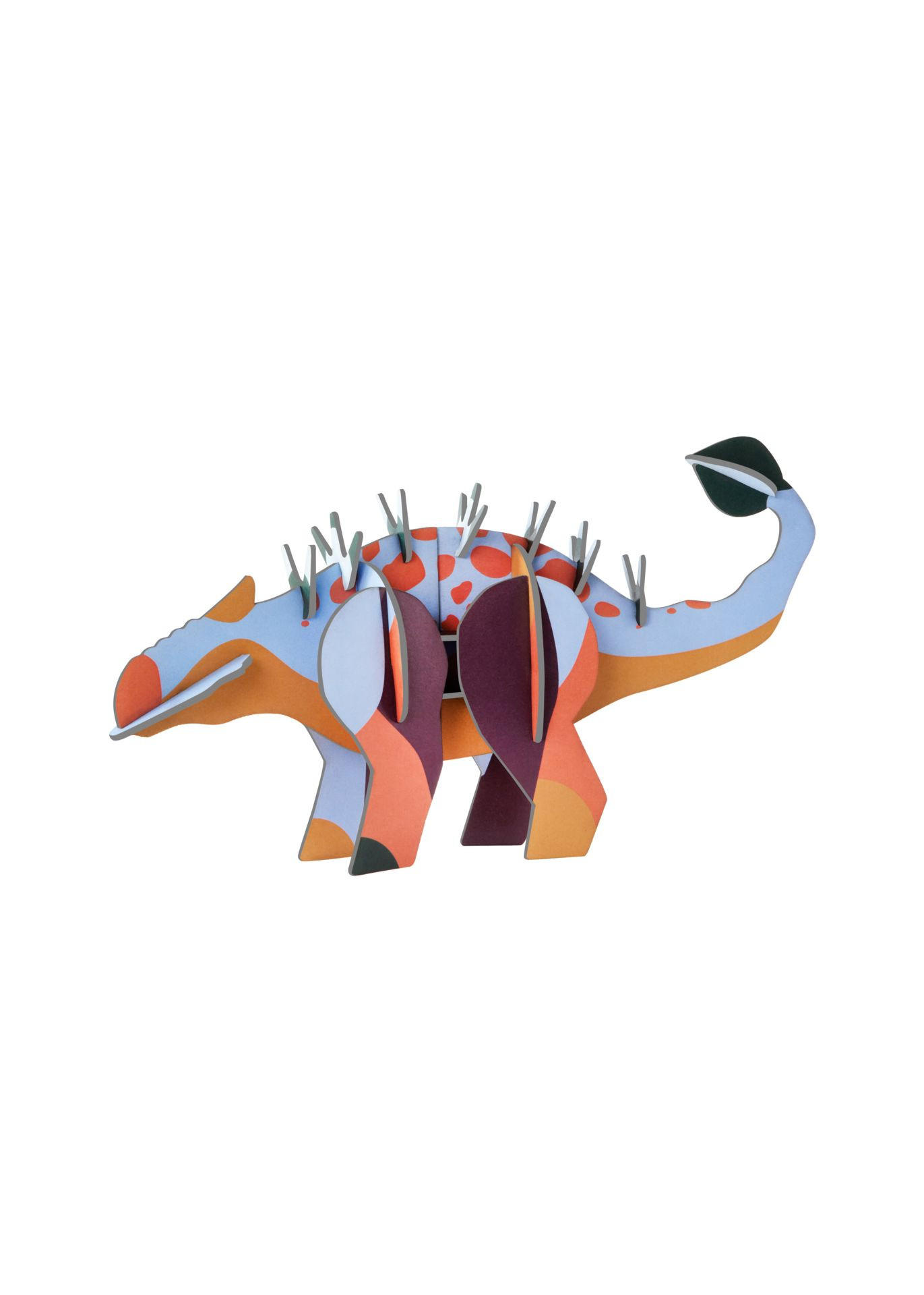DEKOFIGUR Stacheliger Dino 4.4/12 cm - Multicolor, Wellpappe (4.4/12/20cm) - KUNSTLOFT
