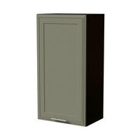 HÄNGESCHRANK Salo W4/50 Schwarz / Reed Green Matt 50 / 32,5 / 96cm - Schwarz/Grün, Holz/Holzwerkstoff (50/96/32.5cm) - Feldmann-Wohnen