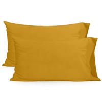 KISSENBEZUG basic 50x75 cm (x2) senf - Gelb, Textil (50/75cm) - Happy Friday