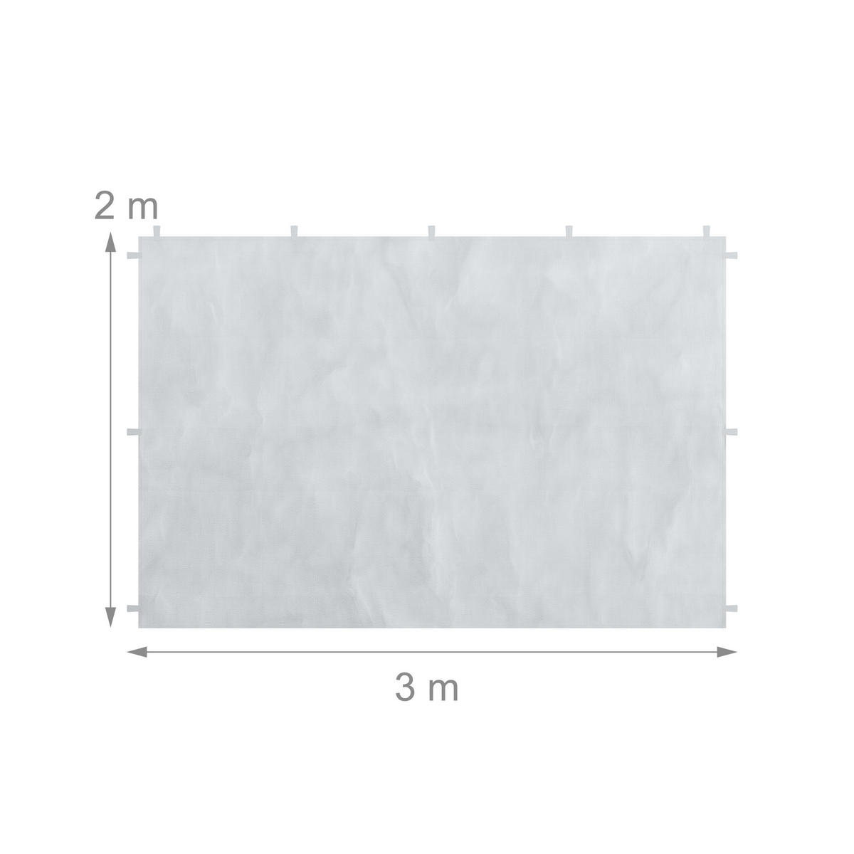3XPAVILLON-SEITENTEILE - Weiß, Kunststoff (300/200/0.1cm) - Relaxdays
