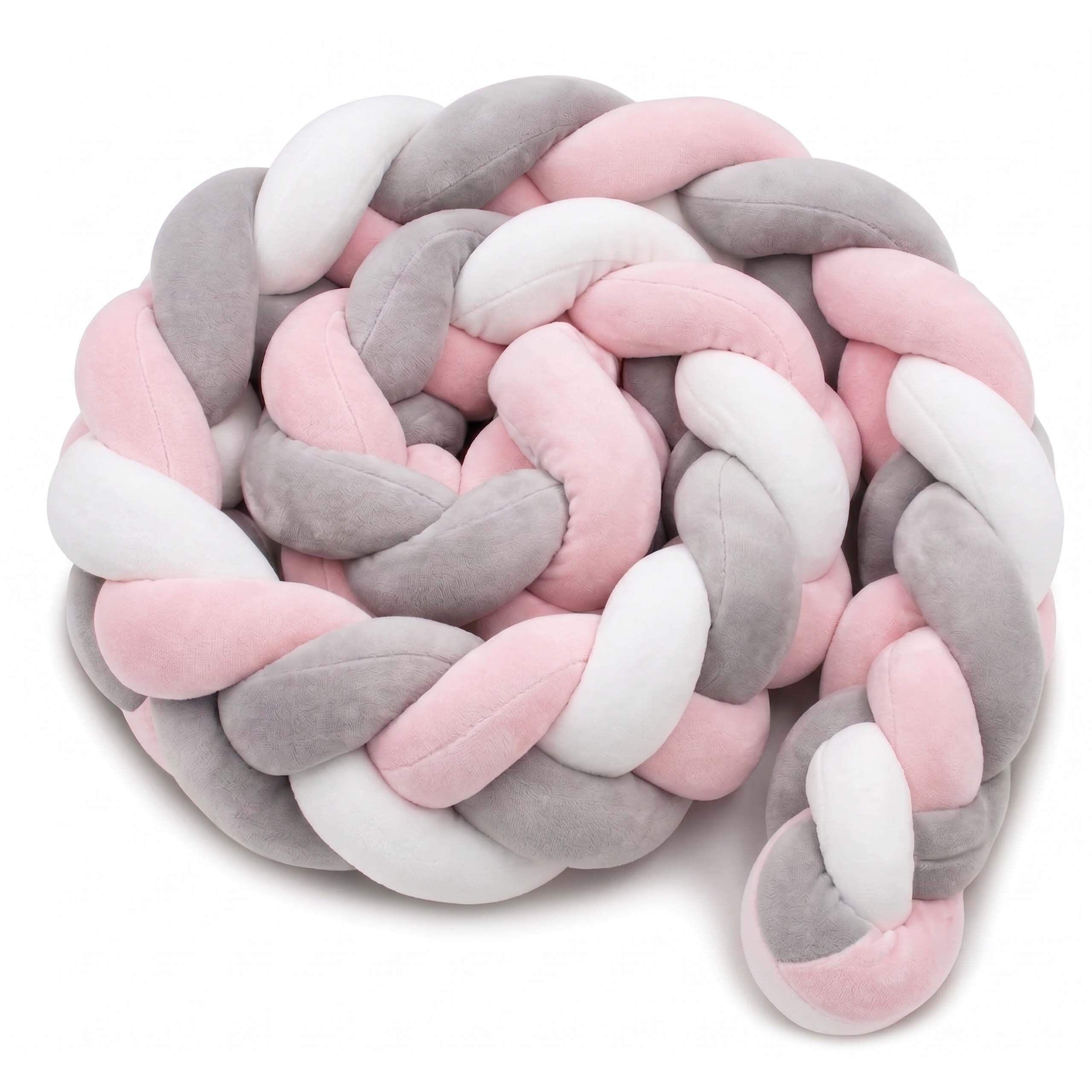 MANTINEL Šedý Růžový pletený - různobarevná, textil/plast (10/220cm) - Relaxdays