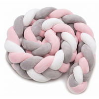 MANTINEL Šedý Růžový pletený - různobarevná, textil/plast (10/220cm) - Relaxdays