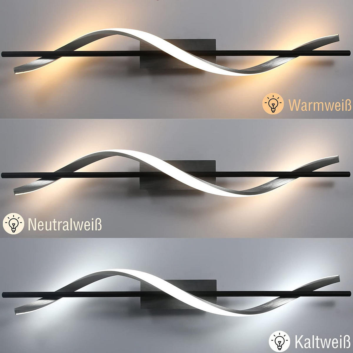 LED-DECKENLEUCHTE Gertrud 100/8.5/16 cm - Schwarz, Metall (100/8.5/16cm) - Nettlife