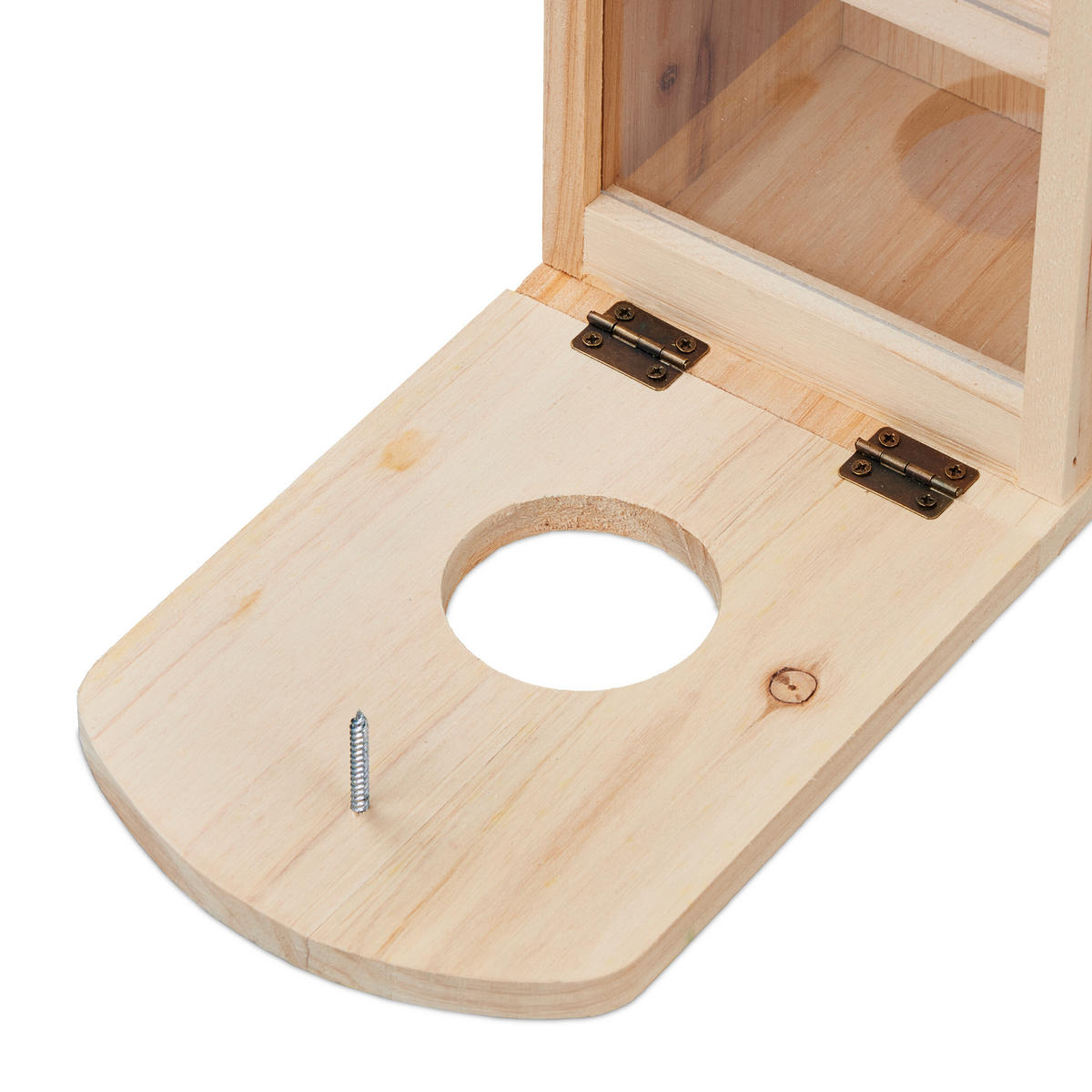 EICHHÖRNCHENFUTTERHAUS - Hellbraun, Holz/Kunststoff (17/28/28.8cm) - Relaxdays