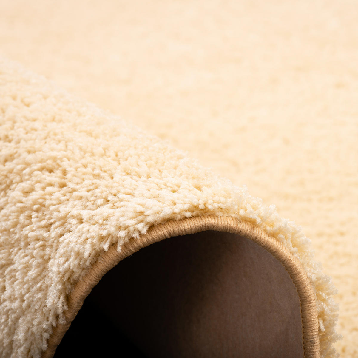 HOCHFLOR SHAGGY TEPPICH PALACE RUND - Naturfarben, Textil (160/160cm) - Snapstyle