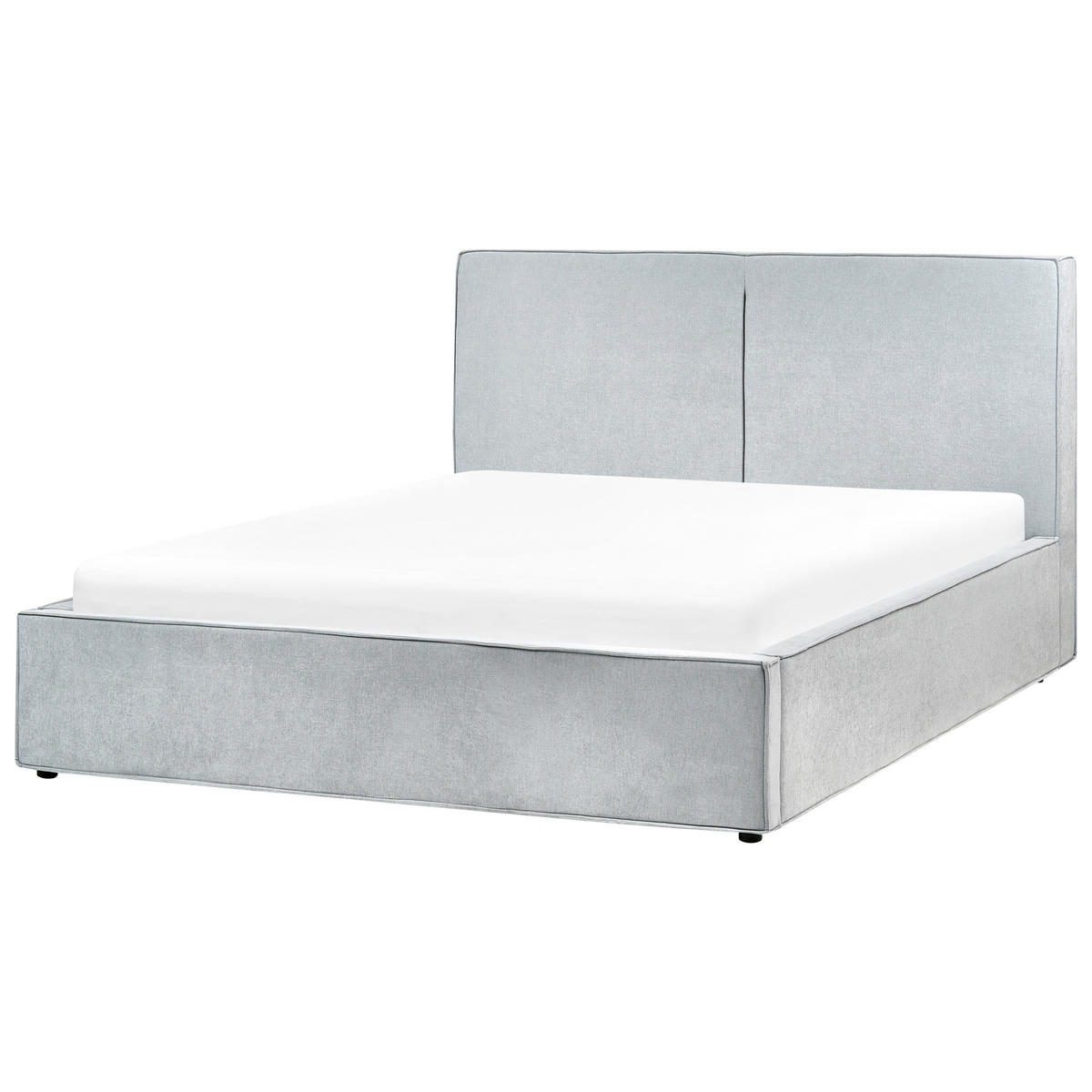 BETT mit Stauraum 160/200 cm Hellblau Moissac - Blau/Schwarz, Textil (160/200cm) - Beliani