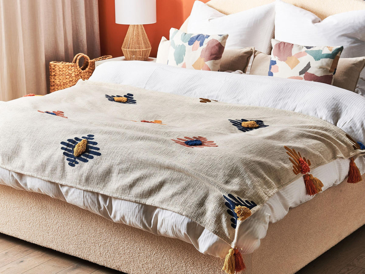 DECKE Bunt Munger 130/180 cm - Multicolor, Naturmaterialen/Textil (130/180cm) - Beliani
