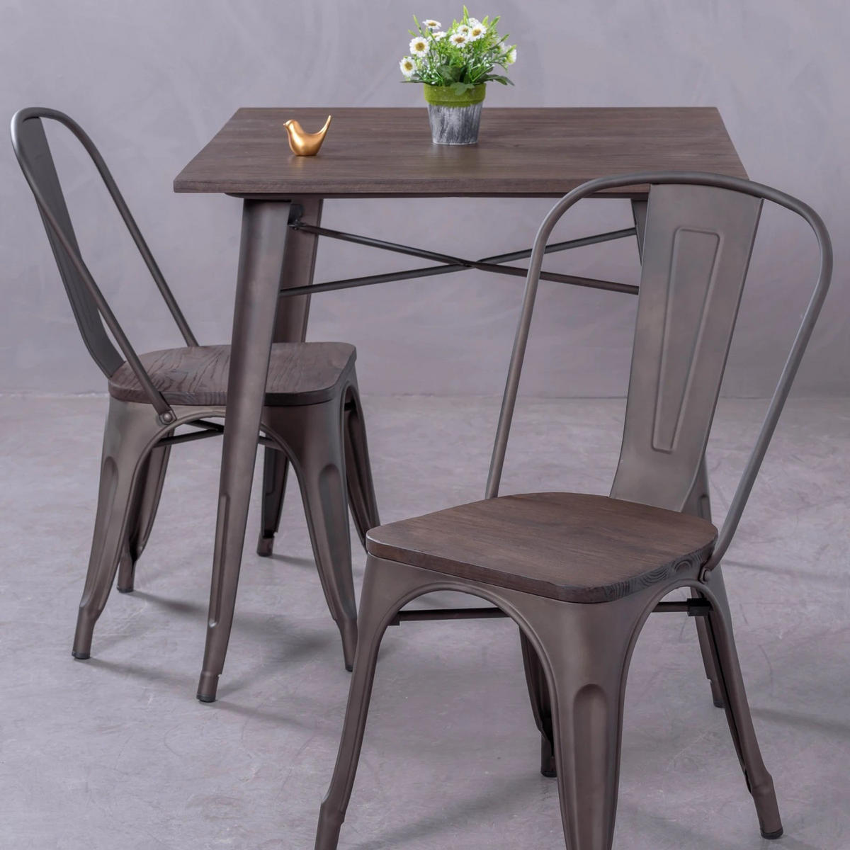 STUHL Metall Alteiche - Alteiche, Metall (44/83/53cm) - Nest Dream