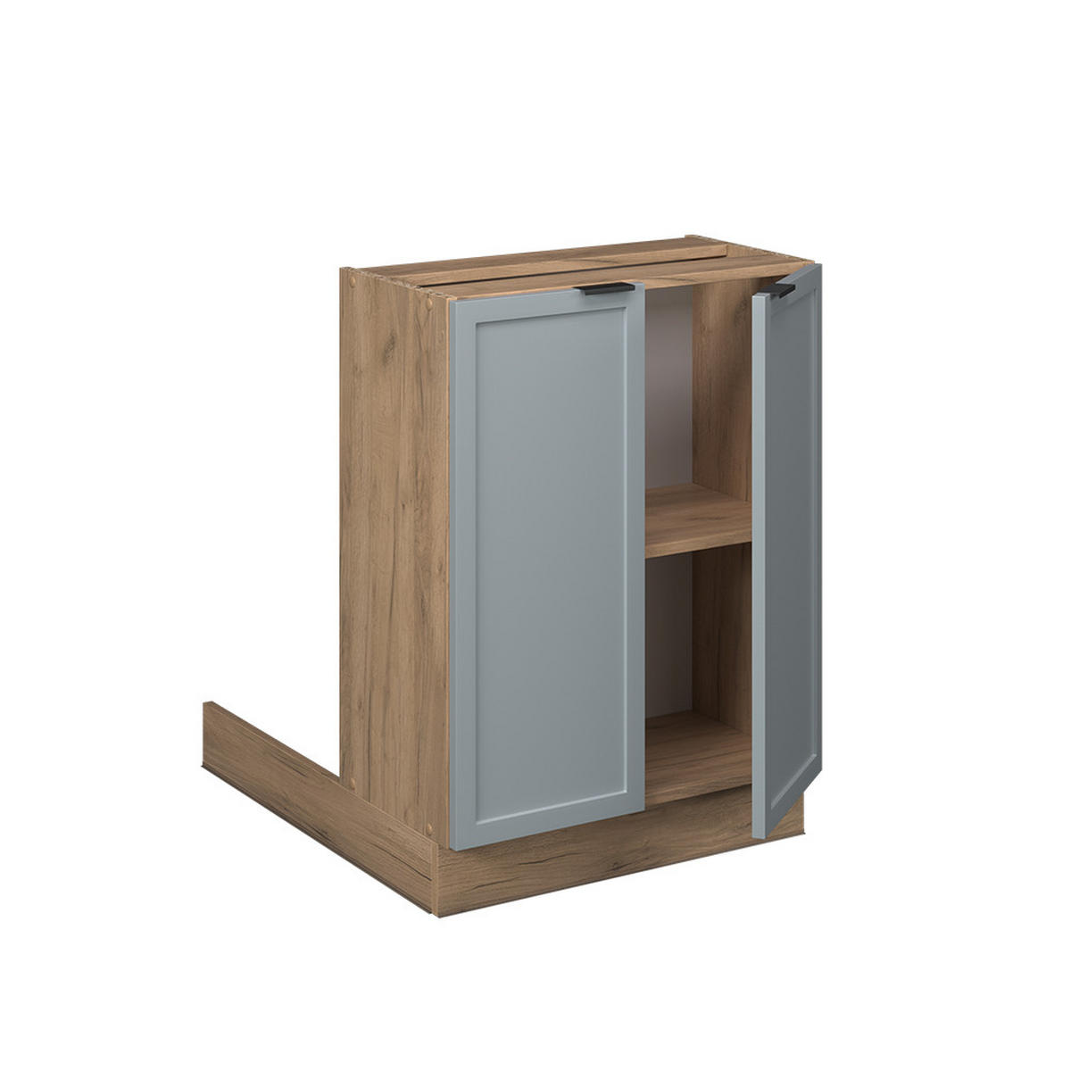 KÜCHENINSEL Fame-Line Hellblau-grau 60 cm ohne AP - Honigeiche/Blaugrau, Holzwerkstoff (60/82/30cm) - Vicco