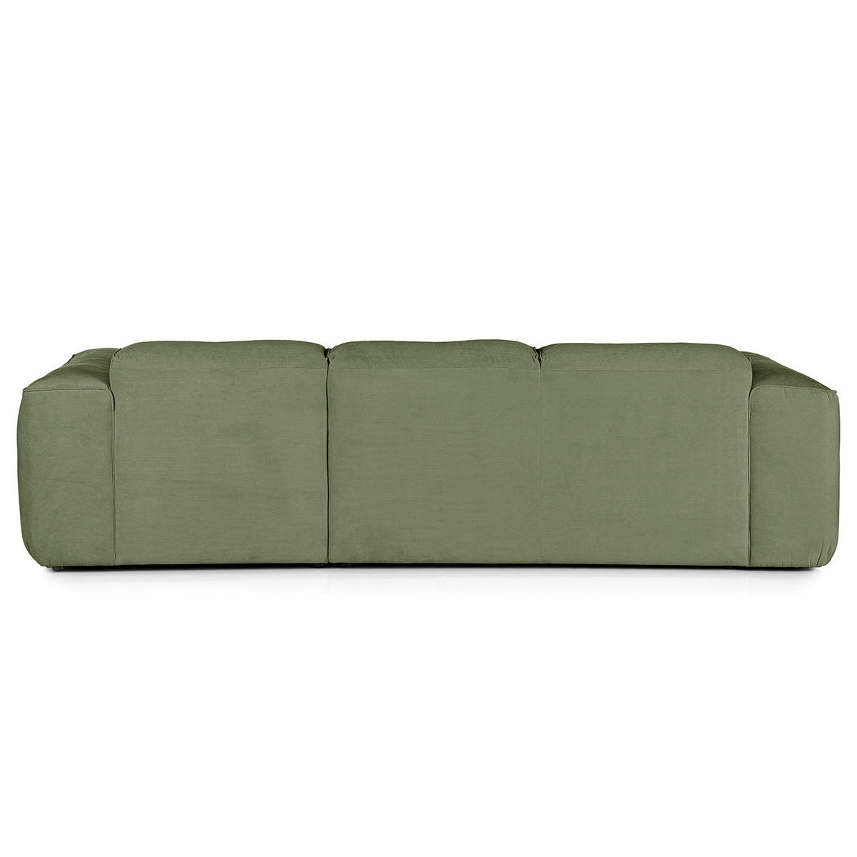 3-SITZER ECKSOFA mit Longchair - Dunkelgrün/Schwarz, Kunststoff/Textil (251/173cm) - home24