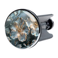 WASCHBECKENSTÖPSEL Frostia - Blau/Grau, Kunststoff/Metall (4/7/7cm) - Sanilo