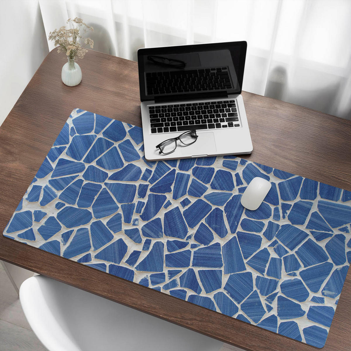 SCHREIBTISCHUNTERLAGE 120x60 cm Blau - Hellblau, Kunststoff (1.6/120/60cm) - Wallfluent