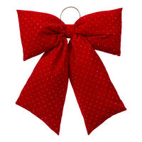 WEIHNACHTSBAUM-SCHLEIFE mit Pailletten Blink 38/4/46 cm - Rot, Glas (4/46/38cm) - Atmosphera Createur d´interieur