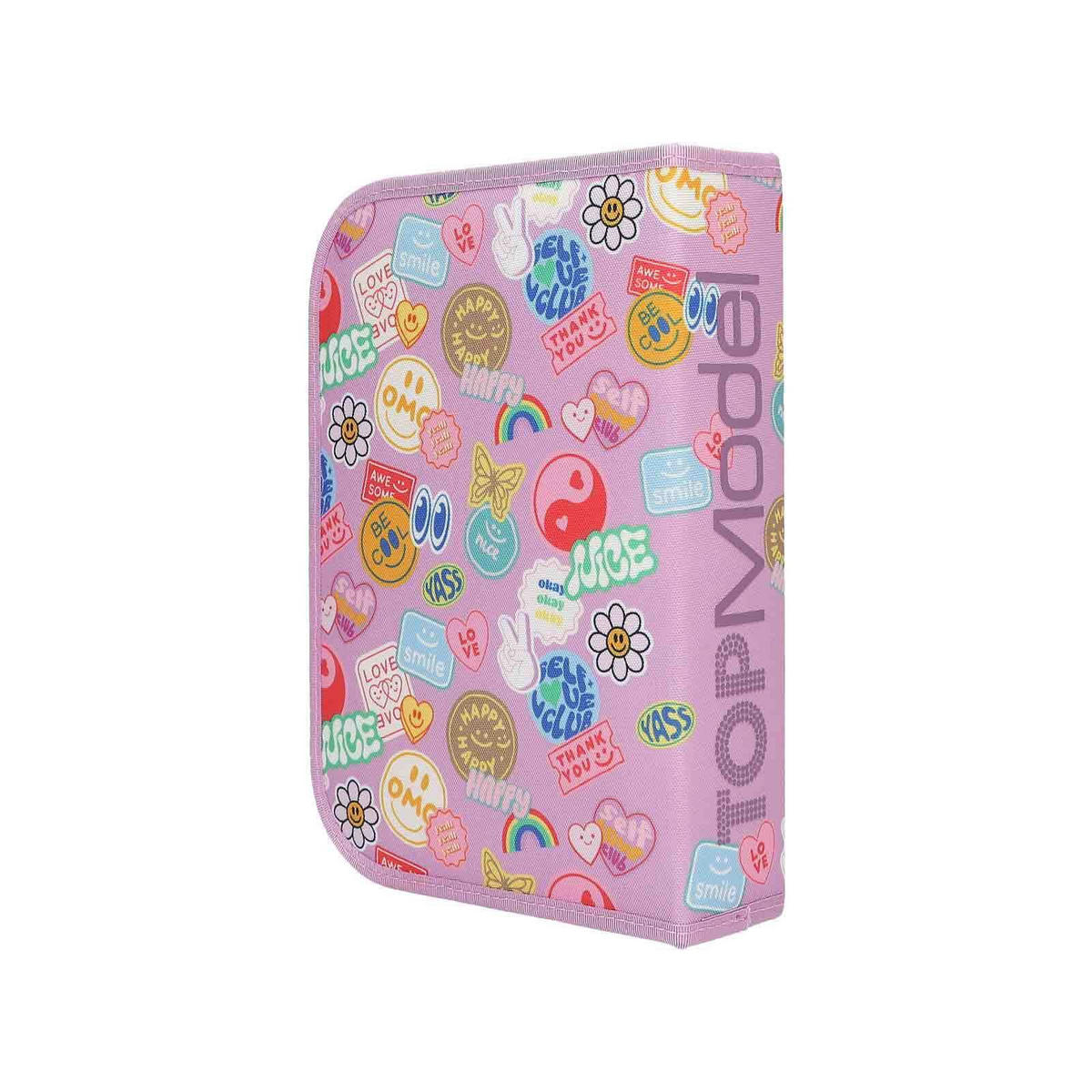 DELUXE FEDERTASCHE GIRL POWER INKL. STIFTE TOPModel violett 5 x 15,5 x 22 cm - Violett, Kunststoff (15.5/22/5cm) - Depesche Germany