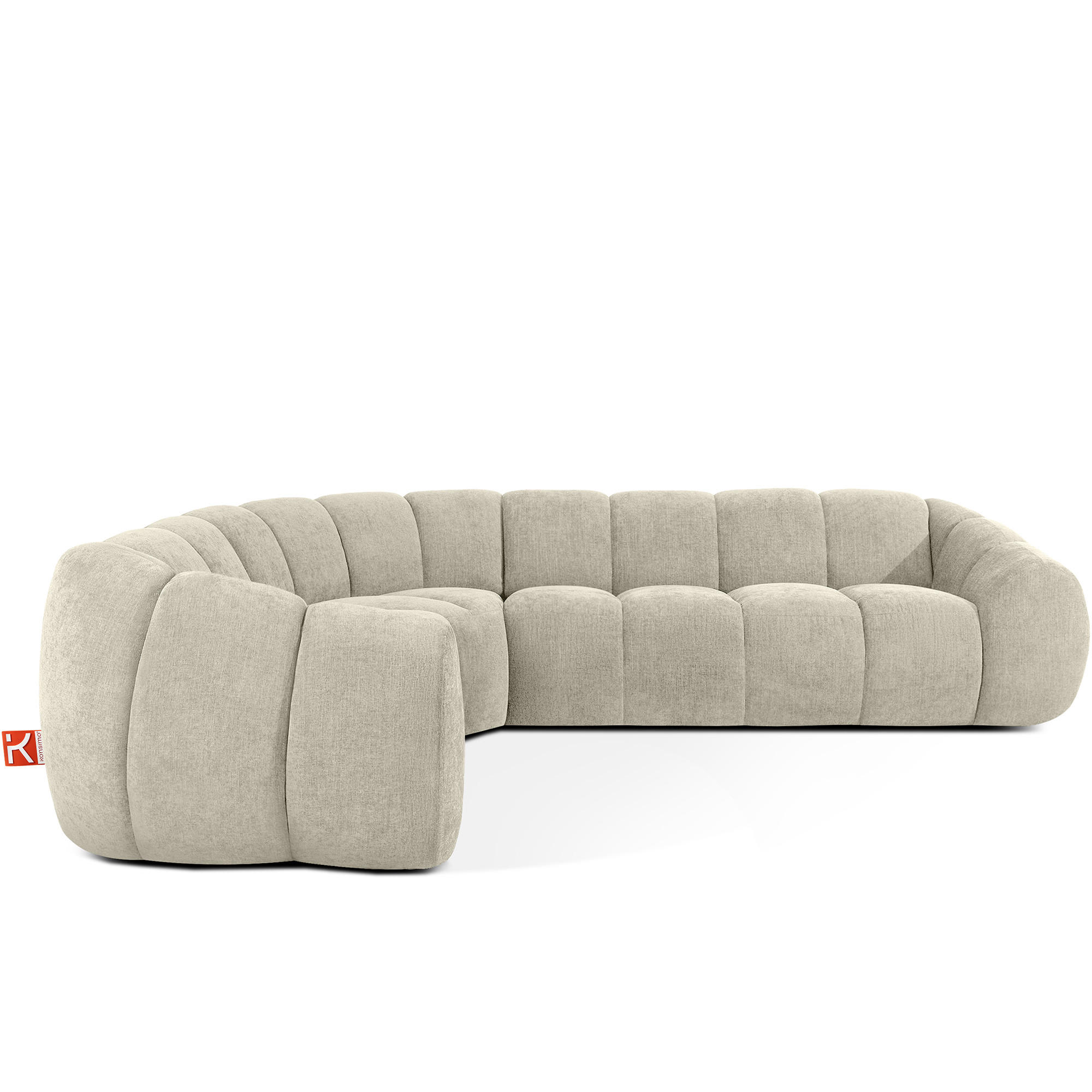 ECKSOFA LINKS FLAVA, Ecru - Ecru, Holz/Holzwerkstoff (310/230cm) - KONSIMO®