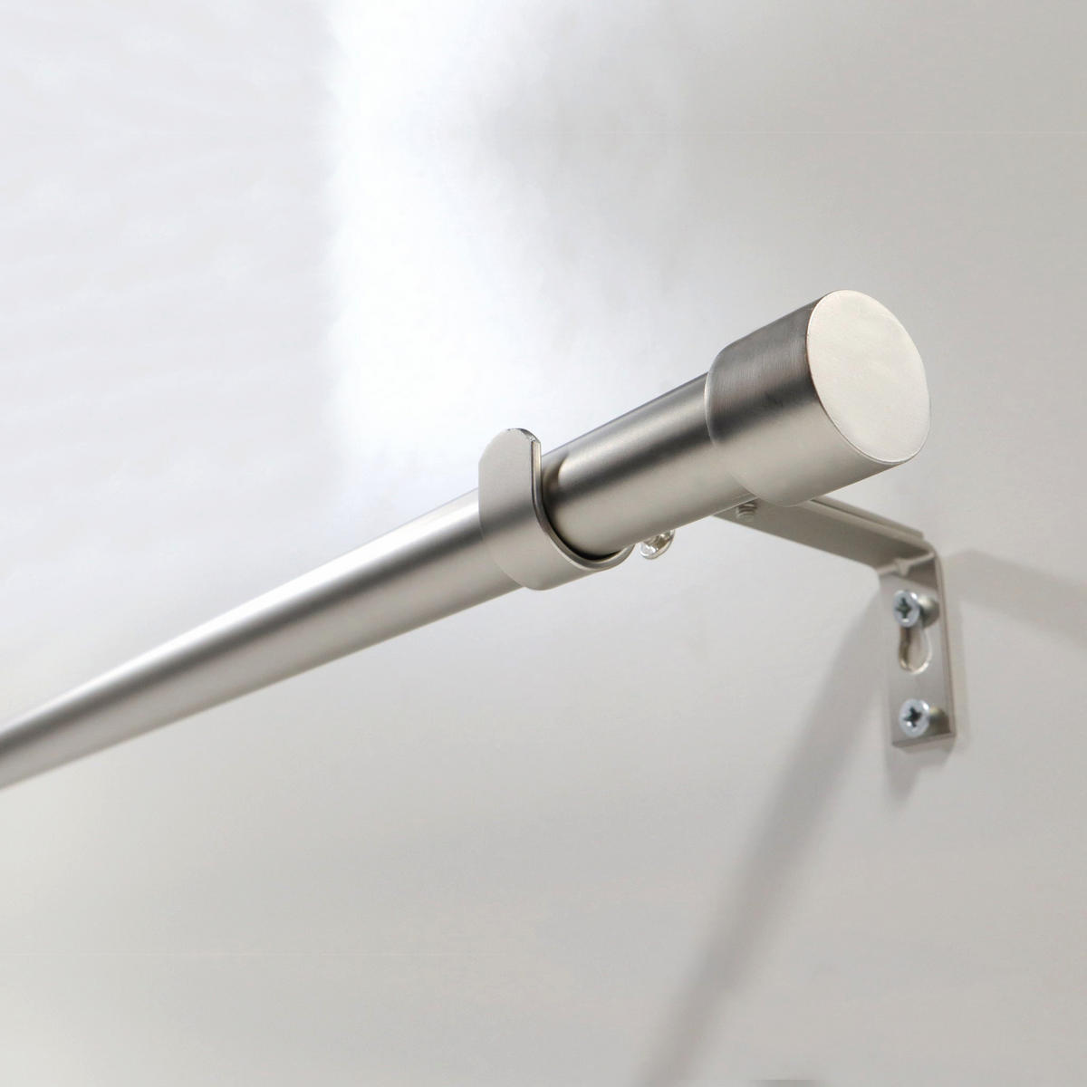 GARDINENSTANGE ausziehbar 120-210cm 1-Lauf Flexa - Silberfarben, Metall (120cm) - Deco-Raum