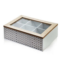 TEEBOX Sadie Weiß 25/18/8 cm Holz - Weiß, Holz (18/8/25cm) - Mondex